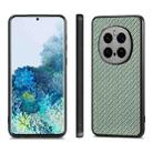For Honor Magic7 Pro Carbon Fiber Texture Leather Back Cover Phone Case(Green) - 2