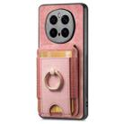 For Honor Magic7 Pro Retro Splitable Magnetic Stand Card Bag Leather Phone Case(Pink) - 2