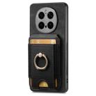 For Honor Magic7 Pro Retro Splitable Magnetic Stand Card Bag Leather Phone Case(Black) - 2