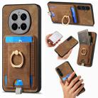 For Honor Magic7 Pro Retro Splitable Magnetic Card Bag Leather Phone Case(Brown) - 1