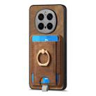 For Honor Magic7 Pro Retro Splitable Magnetic Card Bag Leather Phone Case(Brown) - 2