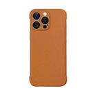 For iPhone 16 Pro Max Frameless Litchi Texture PC Phone Case(Orange) - 1