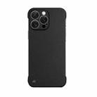 For iPhone 16 Pro Max Frameless Litchi Texture PC Phone Case(Graphite Black) - 1