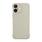 For iPhone 16 Plus Frameless Litchi Texture PC Phone Case(Light Yellow) - 1