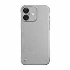 For iPhone 16 Plus Frameless Litchi Texture PC Phone Case(Titanium Silver) - 1