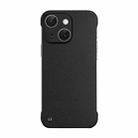For iPhone 15 Plus Frameless Litchi Texture PC Phone Case(Graphite Black) - 1
