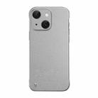 For iPhone 15 Plus Frameless Litchi Texture PC Phone Case(Titanium Silver) - 1