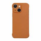 For iPhone 15 Frameless Litchi Texture PC Phone Case(Orange) - 1