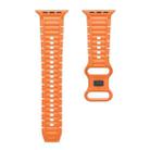 For Apple Watch 46mm / 49mm / 45mm / 44mm Crawler Splayed 8-shaped Buckle Silicone Watch Band(Orange) - 2