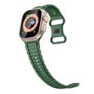 For Apple Watch 46mm / 49mm / 45mm / 44mm Crawler Splayed 8-shaped Buckle Silicone Watch Band(Army Green) - 3