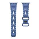 For Apple Watch 46mm / 49mm / 45mm / 44mm Crawler Splayed 8-shaped Buckle Silicone Watch Band(Light Blue) - 2