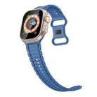 For Apple Watch 46mm / 49mm / 45mm / 44mm Crawler Splayed 8-shaped Buckle Silicone Watch Band(Light Blue) - 3