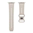 For Apple Watch 46mm / 49mm / 45mm / 44mm Crawler Splayed 8-shaped Buckle Silicone Watch Band(Starlight) - 2