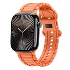 For Apple Watch 42mm / 41mm / 40mm / 38mm Crawler Splayed 8-shaped Buckle Silicone Watch Band(Orange) - 1