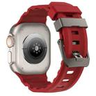For Apple Watch 46mm / 49mm / 45mm / 44mm Wild Path Grey Buckle Thickened Silicone Watch Band(Red) - 2