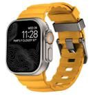 For Apple Watch 46mm / 49mm / 45mm / 44mm Wild Path Grey Buckle Thickened Silicone Watch Band(Daylight Yellow) - 1