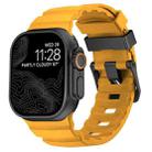 For Apple Watch 46mm / 49mm / 45mm / 44mm Wild Path Black Buckle Thickened Silicone Watch Band(Daylight Yellow) - 1