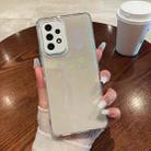 For Samsung Galaxy S25 Ultra 5G Laser Heart Clear TPU Shockproof Phone Case(Transparent White) - 1