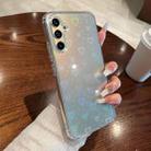 For Samsung Galaxy A54 5G Laser Heart Clear TPU Shockproof Phone Case(Transparent White) - 1