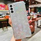For Samsung Galaxy S23+ 5G Laser Heart Clear TPU Shockproof Phone Case(Transparent White) - 1