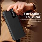 For Samsung Galaxy S22 5G Smart View Window Leather Phone Case with Card Slot(Black) - 3