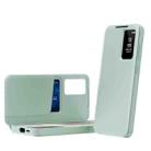 For Samsung Galaxy S22 Ultra 5G Smart View Window Leather Phone Case with Card Slot(Green) - 1