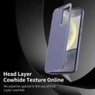 For Samsung Galaxy S23+ 5G Smart View Window Leather Phone Case with Card Slot(Purple) - 2