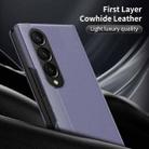 For Samsung Galaxy Z Fold4 Smart View Window Leather Phone Case with Card Slot(Purple) - 2