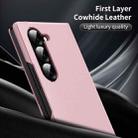 For Samsung Galaxy Z Fold6 5G Smart View Window Leather Phone Case with Card Slot(Pink) - 2