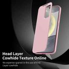 For Samsung Galaxy S24 FE 5G Smart View Window Leather Phone Case with Card Slot(Pink) - 2