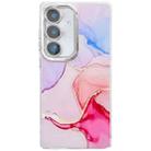 For Samsung Galaxy S24 5G Electroplated Marble Texture Phone Case(Red M7) - 1