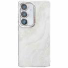 For Samsung Galaxy S24 5G Electroplated Marble Texture Phone Case(White M8) - 1