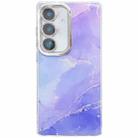 For Samsung Galaxy S24 5G Electroplated Marble Texture Phone Case(Blue Purple M10) - 1