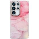 For Samsung Galaxy S24 Ultra 5G Electroplated Marble Texture Phone Case(Pink M2) - 1