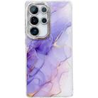 For Samsung Galaxy S24 Ultra 5G Electroplated Marble Texture Phone Case(Purple M3) - 1