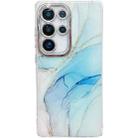 For Samsung Galaxy S24 Ultra 5G Electroplated Marble Texture Phone Case(Light Blue M5) - 1