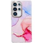 For Samsung Galaxy S24 Ultra 5G Electroplated Marble Texture Phone Case(Red M7) - 1