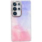 For Samsung Galaxy S24 Ultra 5G Electroplated Marble Texture Phone Case(Purple Pink M14) - 1