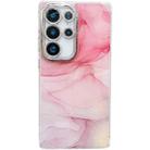 For Samsung Galaxy S25 Ultra 5G Electroplated Marble Texture Phone Case(Pink M2) - 1