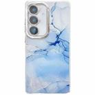 For Samsung Galaxy A25 5G Electroplated Marble Texture Phone Case(Blue M11) - 1