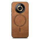 For Realme 12 5G Retro MagSafe Magnetic PU Back Cover Phone Case(Brown) - 2