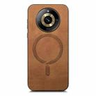 For Realme GT5 Pro Retro MagSafe Magnetic PU Back Cover Phone Case(Brown) - 2