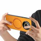 For Realme GT5 Pro Retro MagSafe Magnetic PU Back Cover Phone Case(Yellow) - 3