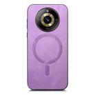 For Realme 11 Pro / Pro+ Retro MagSafe Magnetic PU Back Cover Phone Case(Purple) - 2