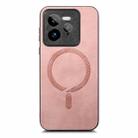 For Realme GT7 Pro Retro MagSafe Magnetic PU Back Cover Phone Case(Pink) - 2