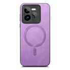 For Realme GT7 Pro Retro MagSafe Magnetic PU Back Cover Phone Case(Purple) - 2