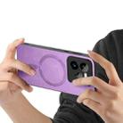 For Realme GT7 Pro Retro MagSafe Magnetic PU Back Cover Phone Case(Purple) - 3