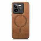 For Realme GT7 Pro Retro MagSafe Magnetic PU Back Cover Phone Case(Brown) - 2