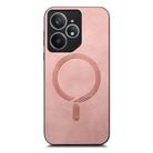 For Realme Neo7 Retro MagSafe Magnetic PU Back Cover Phone Case(Pink) - 2