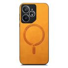 For Realme Neo7 Retro MagSafe Magnetic PU Back Cover Phone Case(Yellow) - 2
